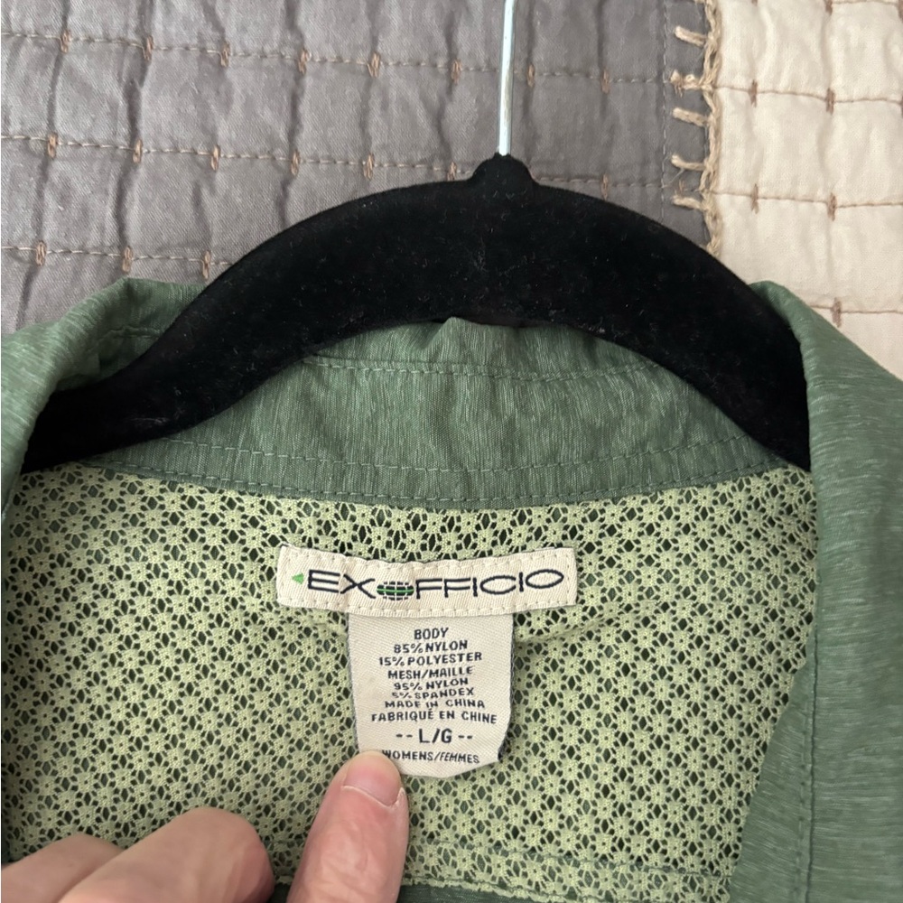 ExOfficio Women's Light OliverGreen Blouse Large